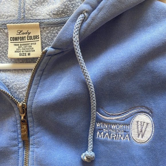 Wentworth by the sea periwinkle hoodie sweatshirt zip pockets m - Picture 2 of 5